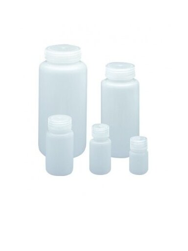 Šviesaus plastiko butelis - plačiu kakleliu (HDPE)